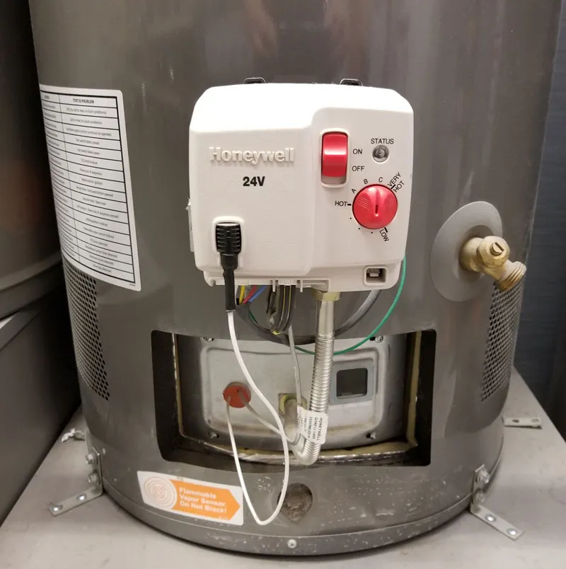 Gas water heater losing output to scale buildup before a maintenance flush in Lancaster, PA